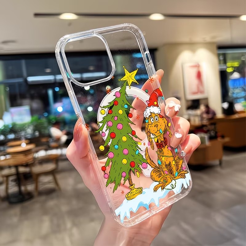 Apple Iphone 15 - Funda transparente para teléfono con diseño